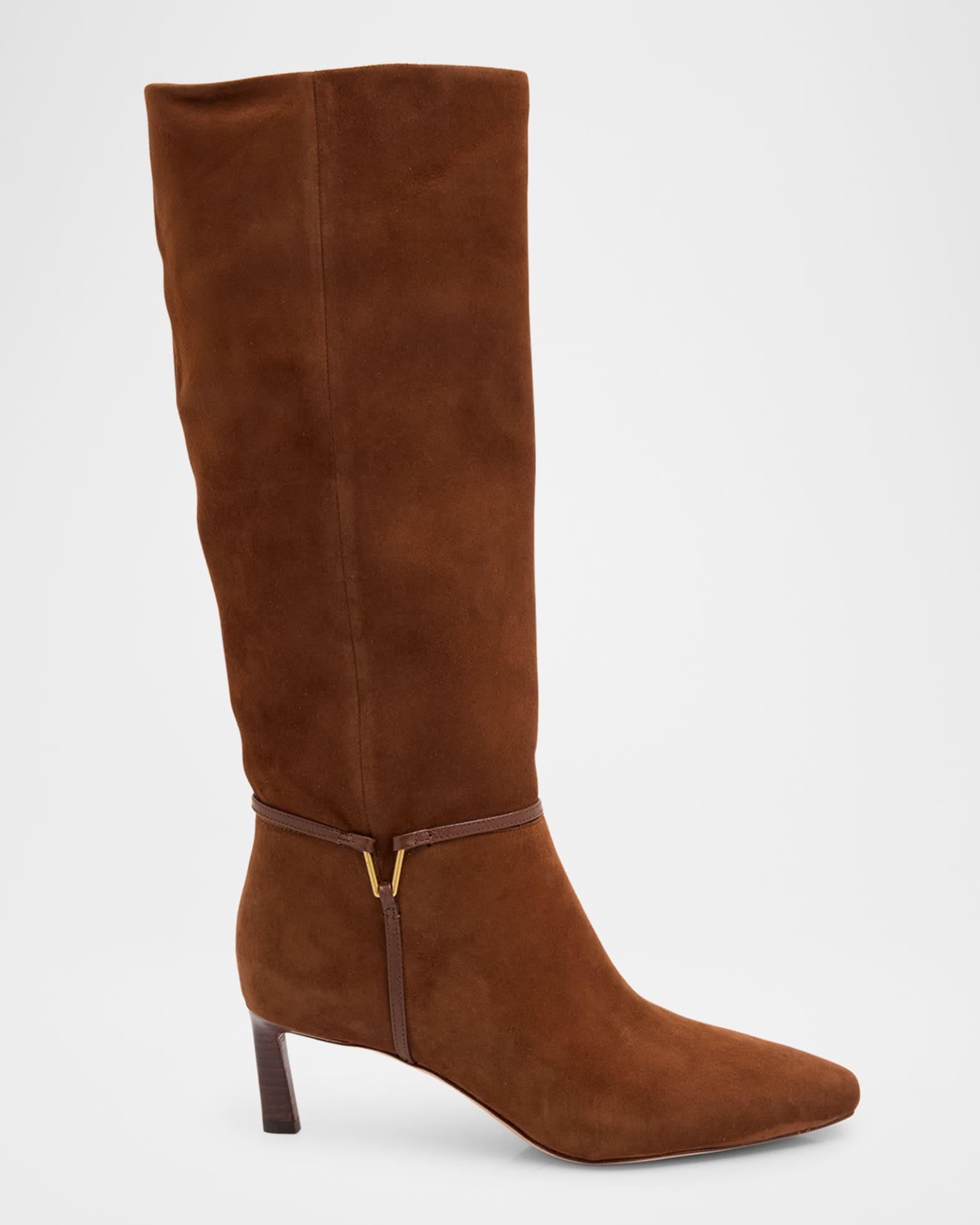 Kenzie Suede Harness Knee Boots Product Image