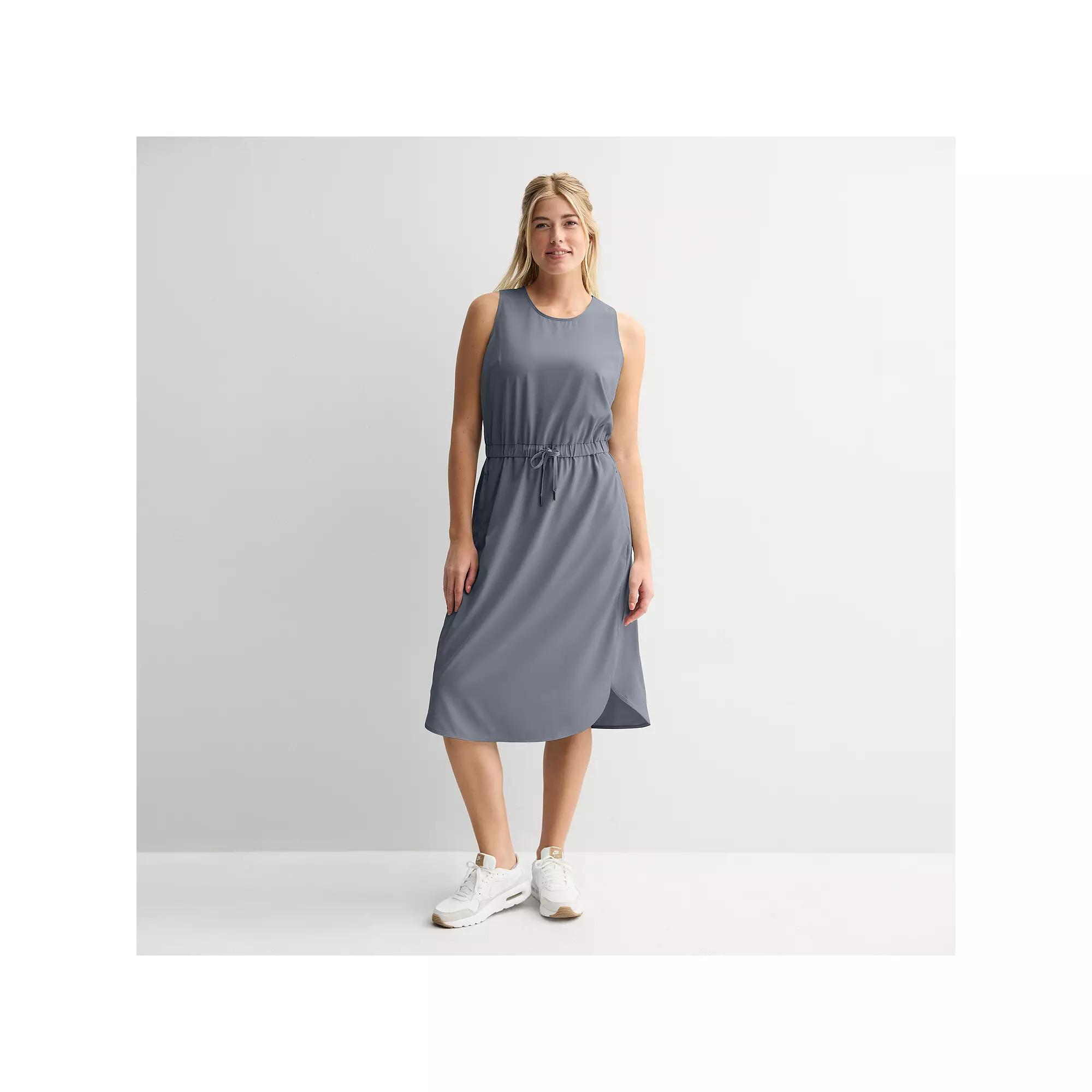 Women's Tek Gear® Woven Midi Dress, Size: XL, Heritage Gray Product Image