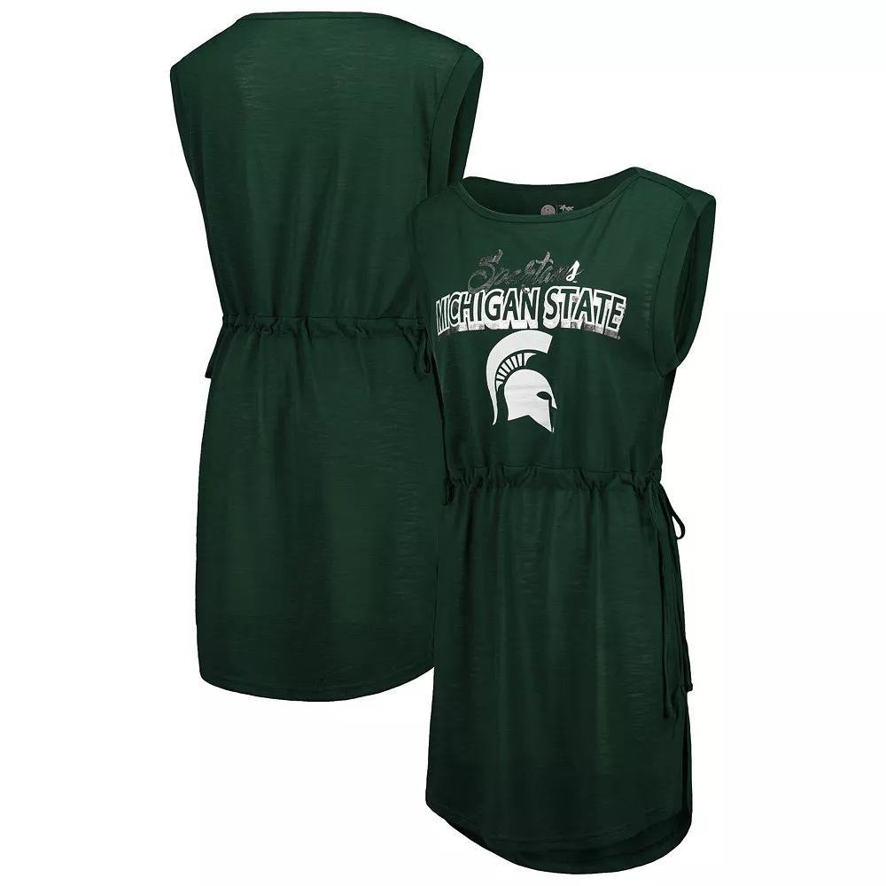 Women's G-III 4Her by Carl Banks Green Michigan State Spartans GOAT Swimsuit Cover-Up Dress,  Product Image