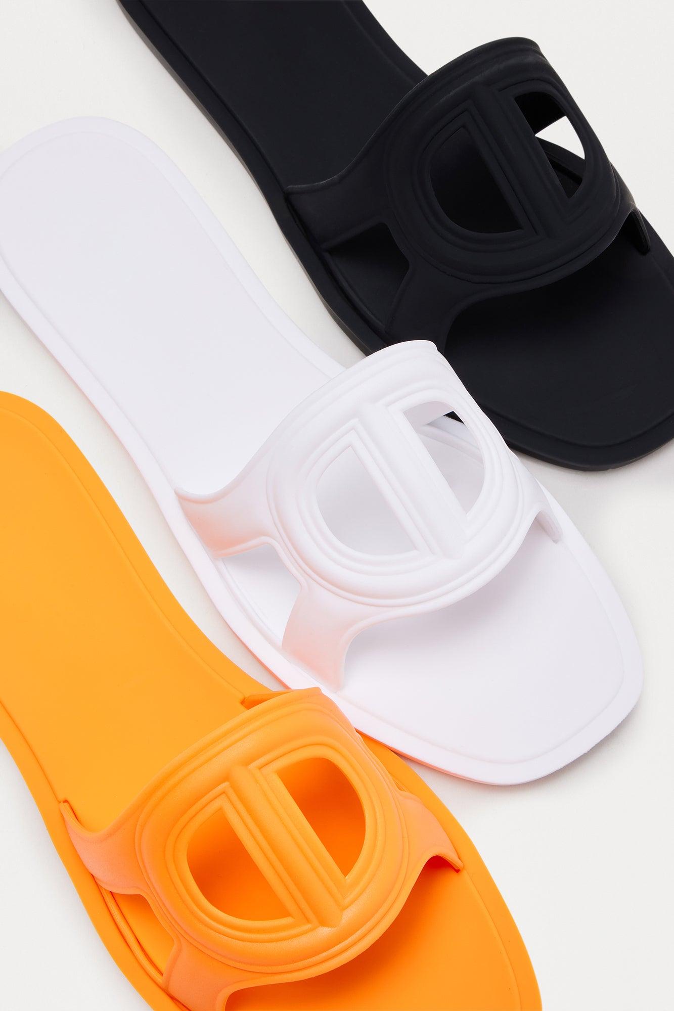 Shawn Slip On Sandals - Orange Female Product Image