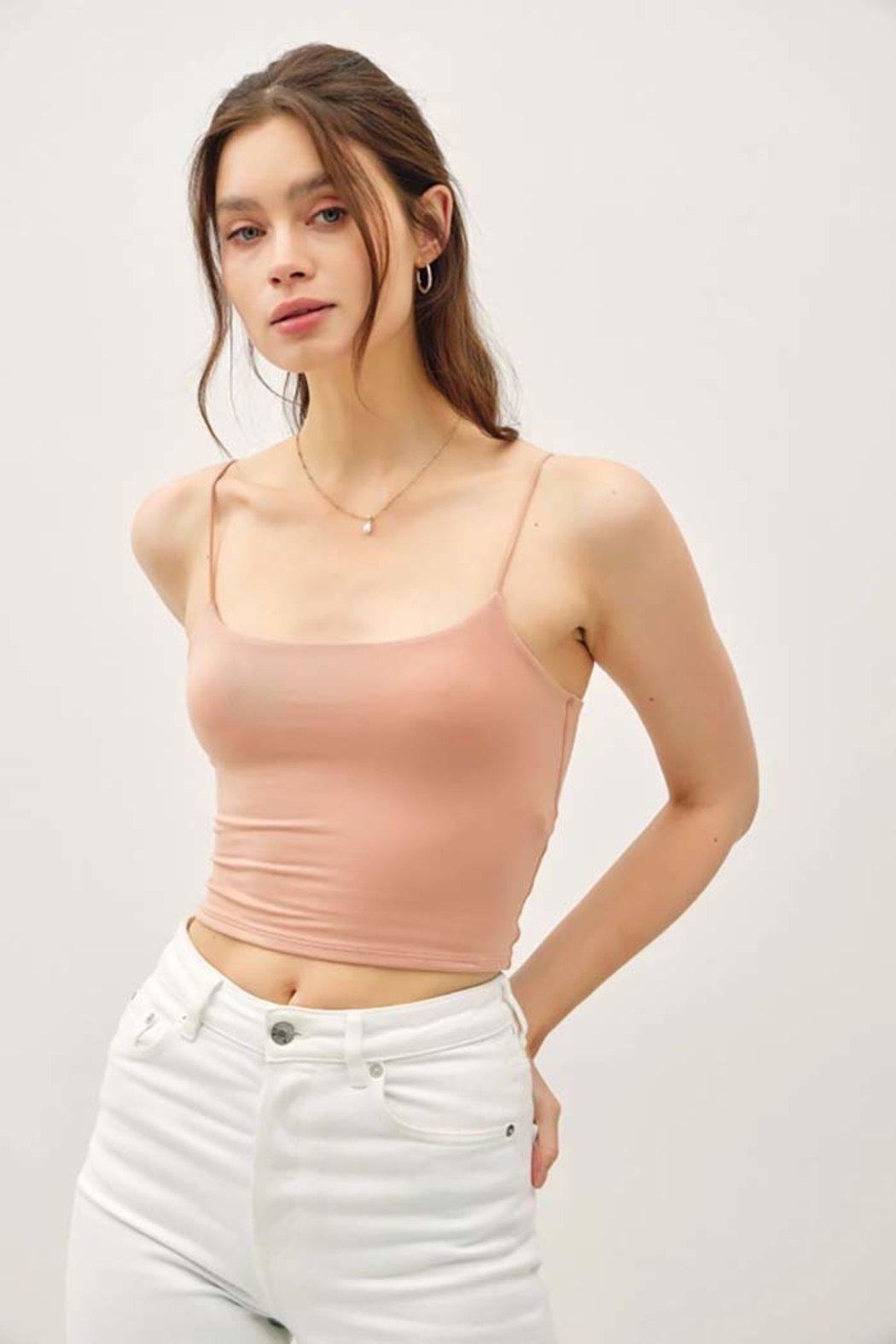 Cropped Spaghetti Tank Product Image