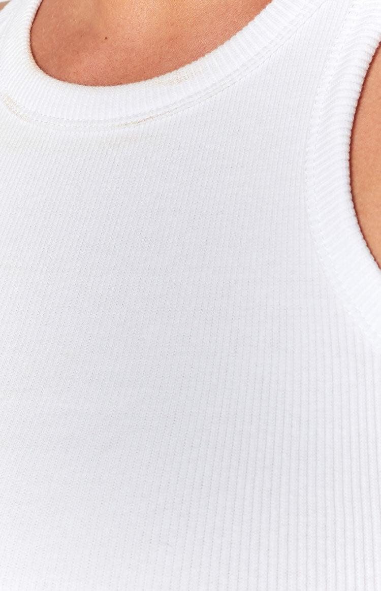 Naomi Ribbed Tank White Product Image