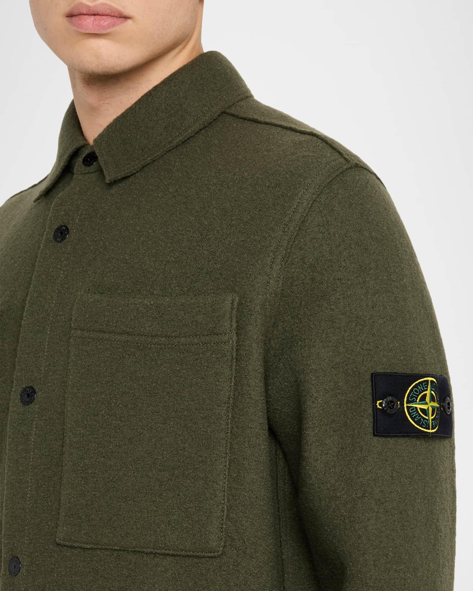 Men's Wool Blend Snap Front Overshirt Product Image