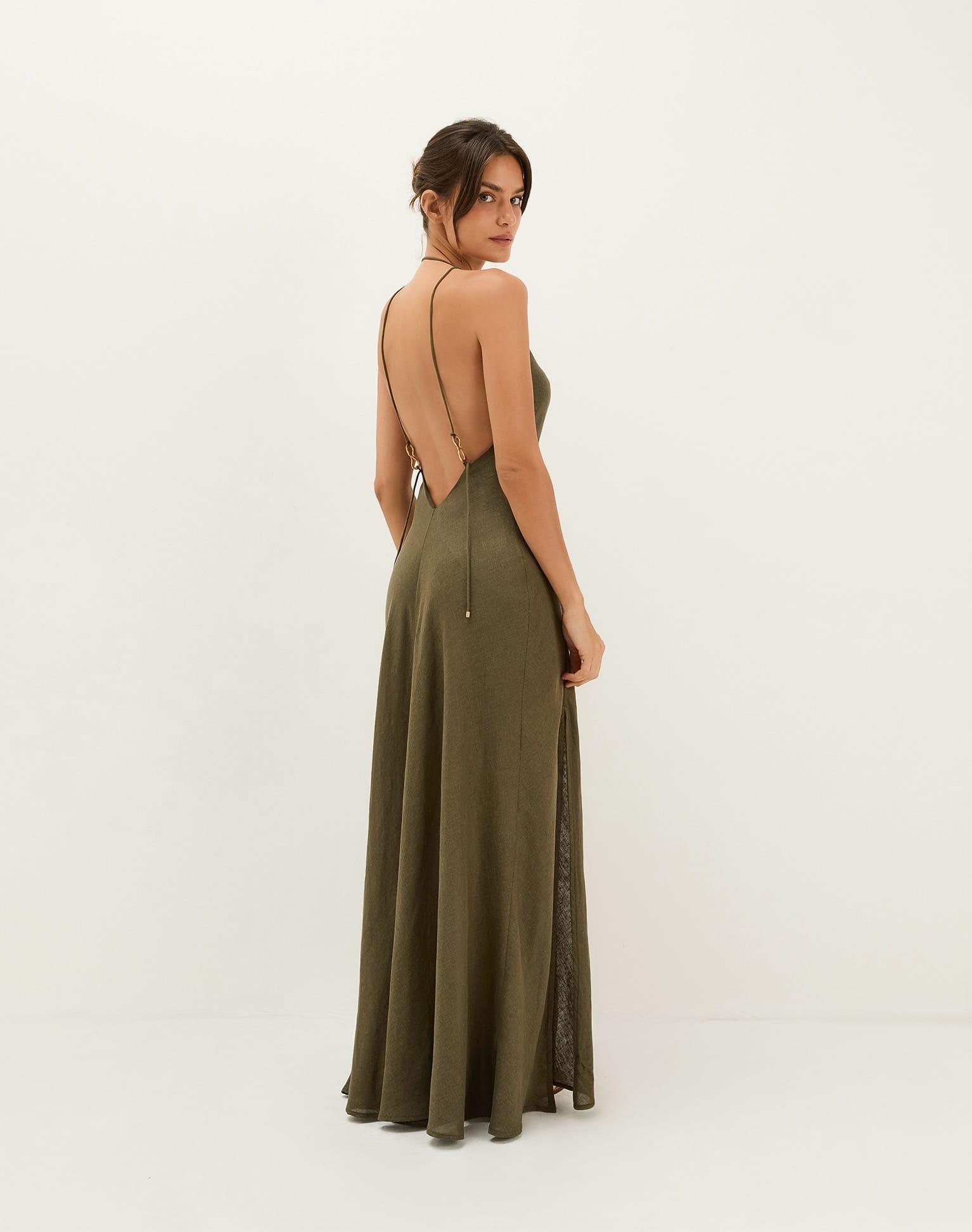 Marbella Long Dress - Evergreen Product Image