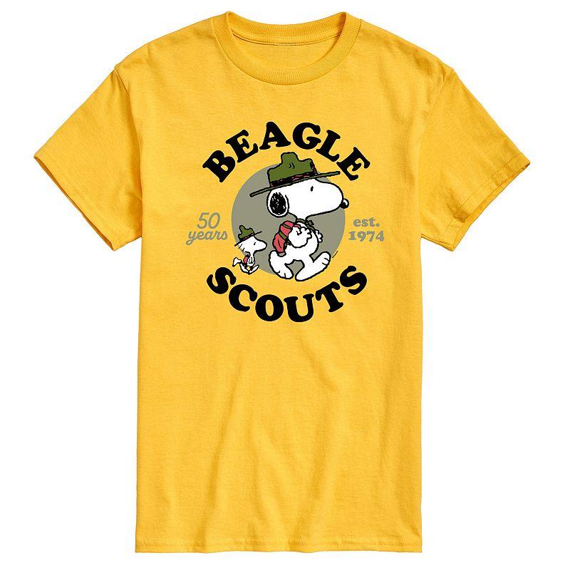 Men's Peanuts Beagle Scout Snoopy Woodstock Graphic Tee,  Product Image