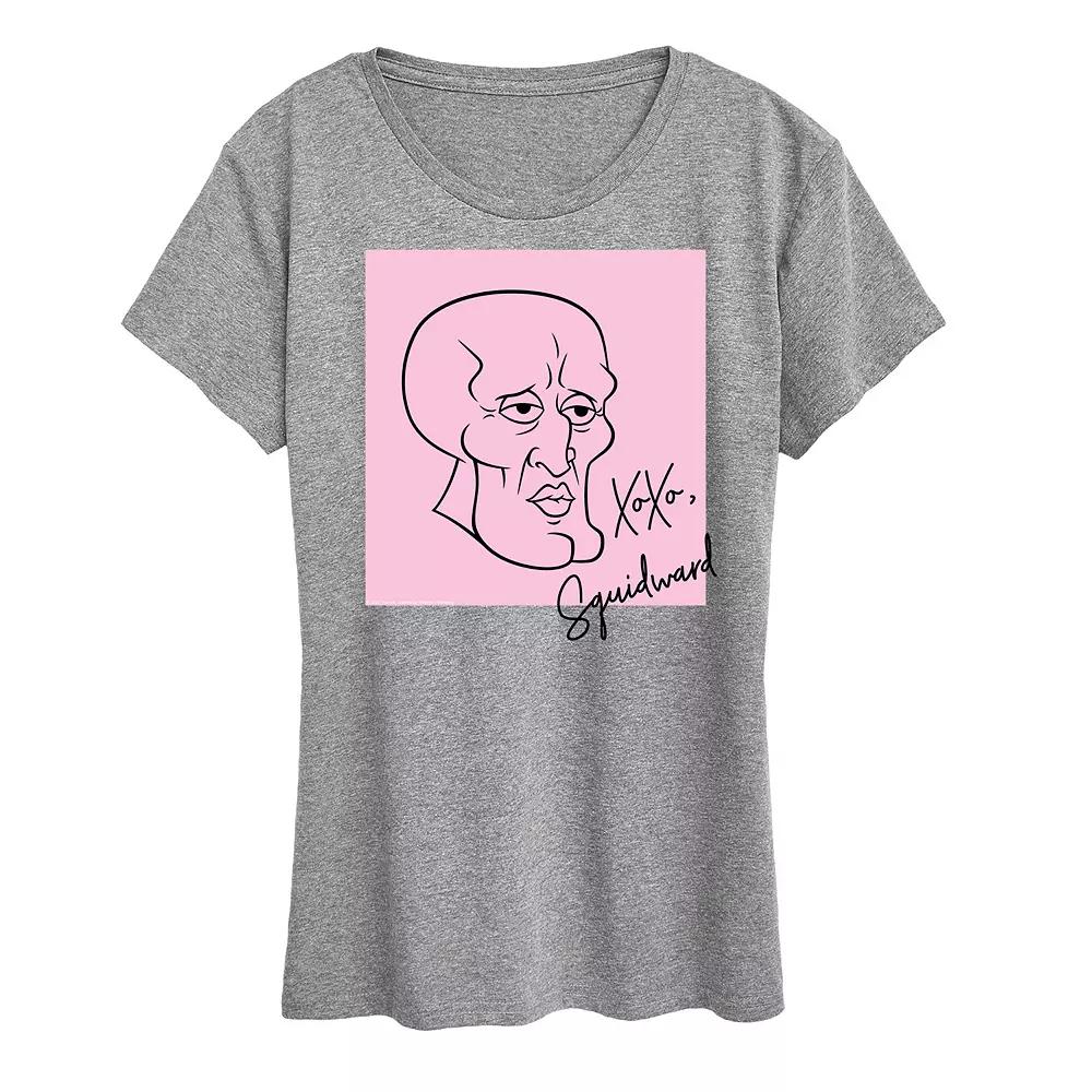 Women's Spongebob Squarepants XOXO Squidward Graphic Tee,  Product Image