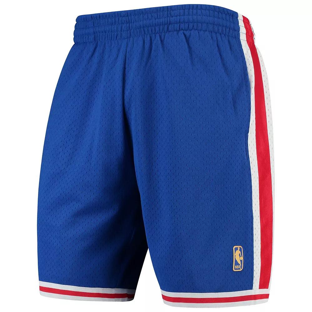 Men's Mitchell & Ness Royal Philadelphia 76ers Hardwood Classics Team Swingman Shorts, Size: 2XL, 76r Blue Product Image