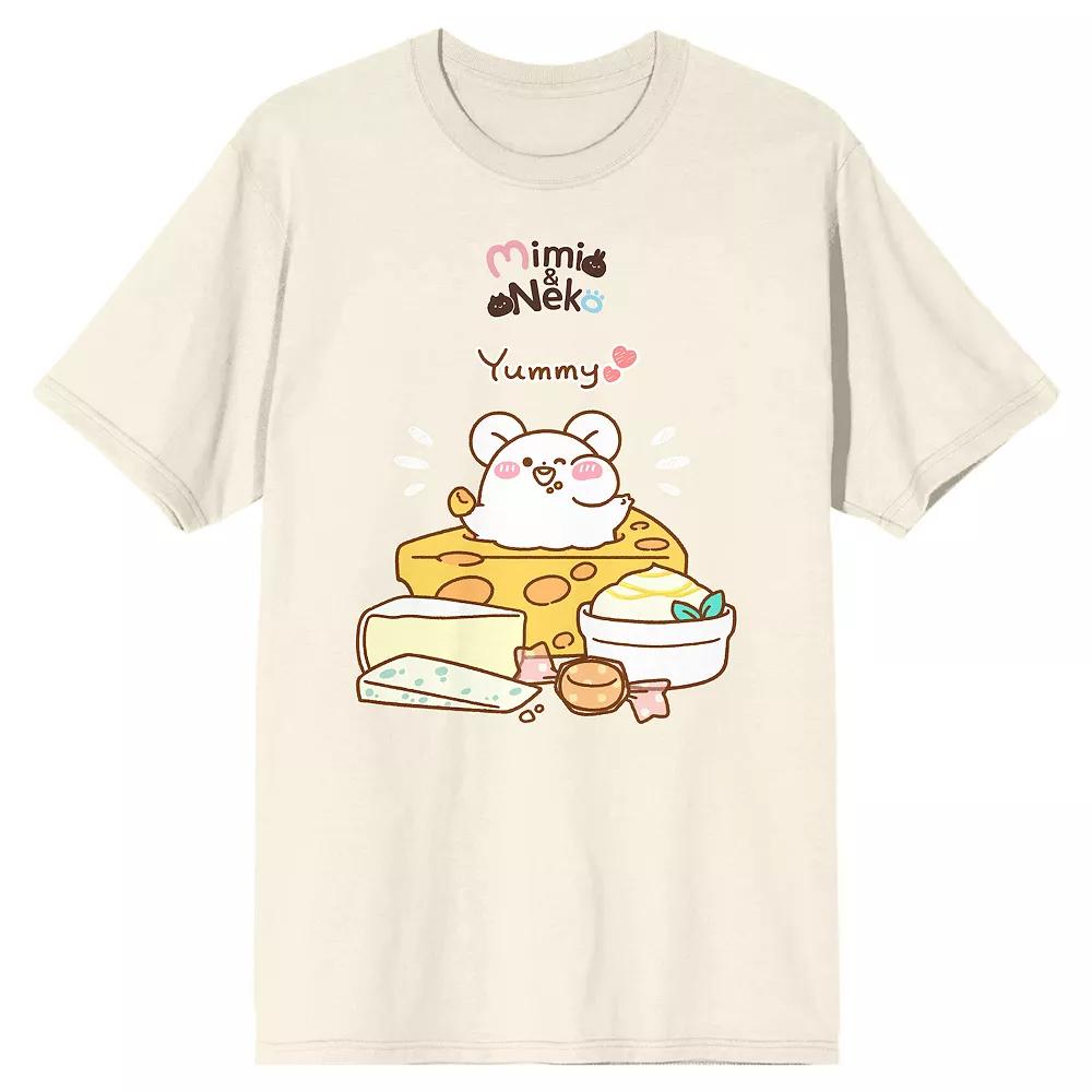 Men's Mimi & Neko Nezu Eating Yum Tee,  Product Image
