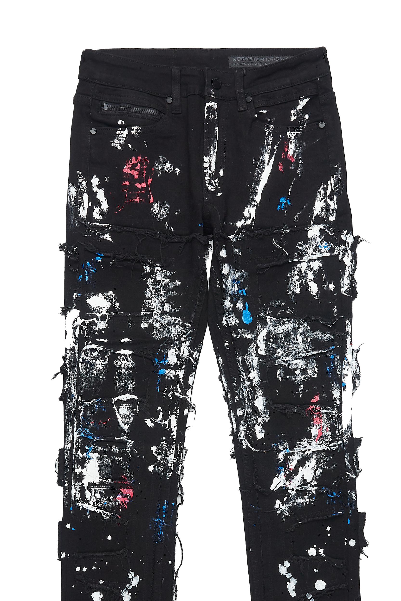 Dallin Black Painter Stacked Flare Jean Male Product Image