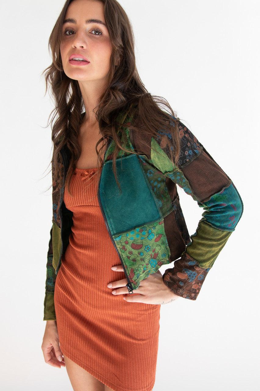 Mushroom Patchwork Hoodie Product Image