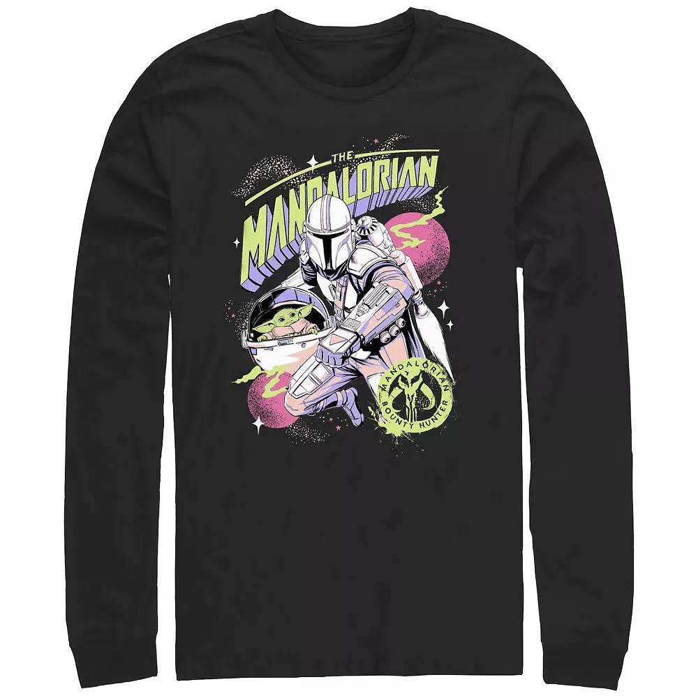 Men's The Mandalorian Pastel Colors Cover Graphic Tee,  Product Image