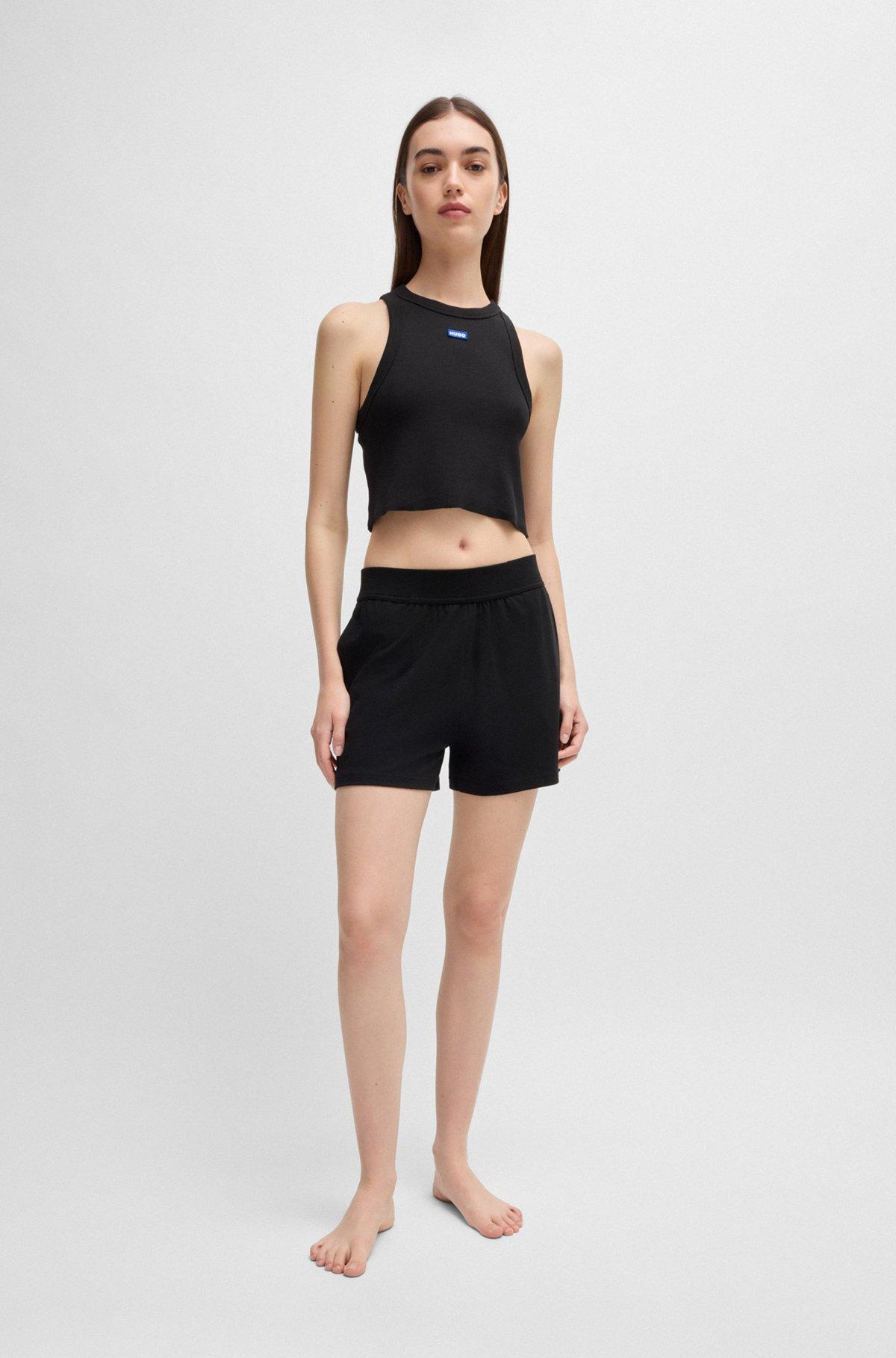 Relaxed-fit shorts with silicone-printed logo Product Image