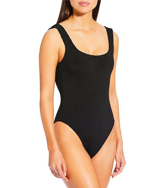Antonio Melani Crinkle Classic Square Neck Tank One Size One Piece Swimsuit Product Image