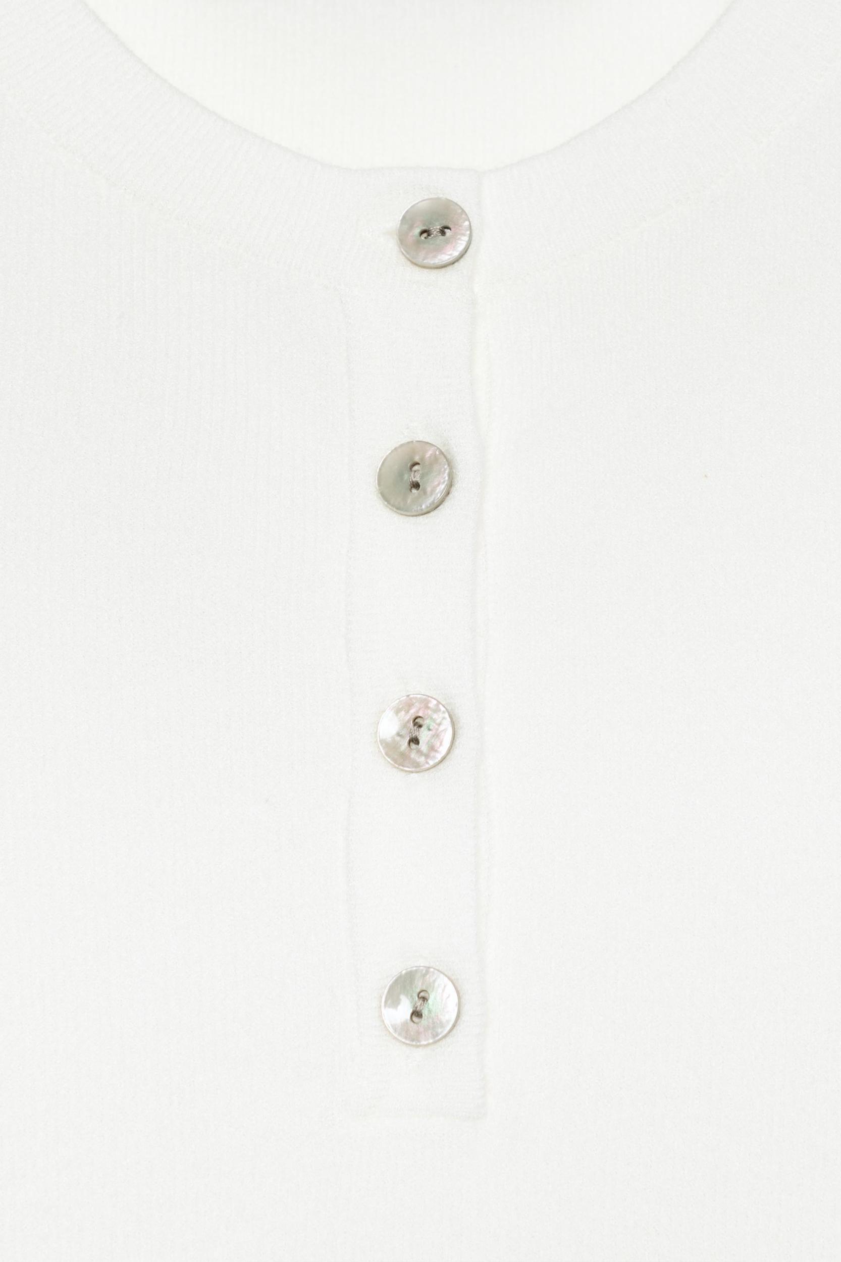 KNIT BUTTON-FRONT TOP Product Image