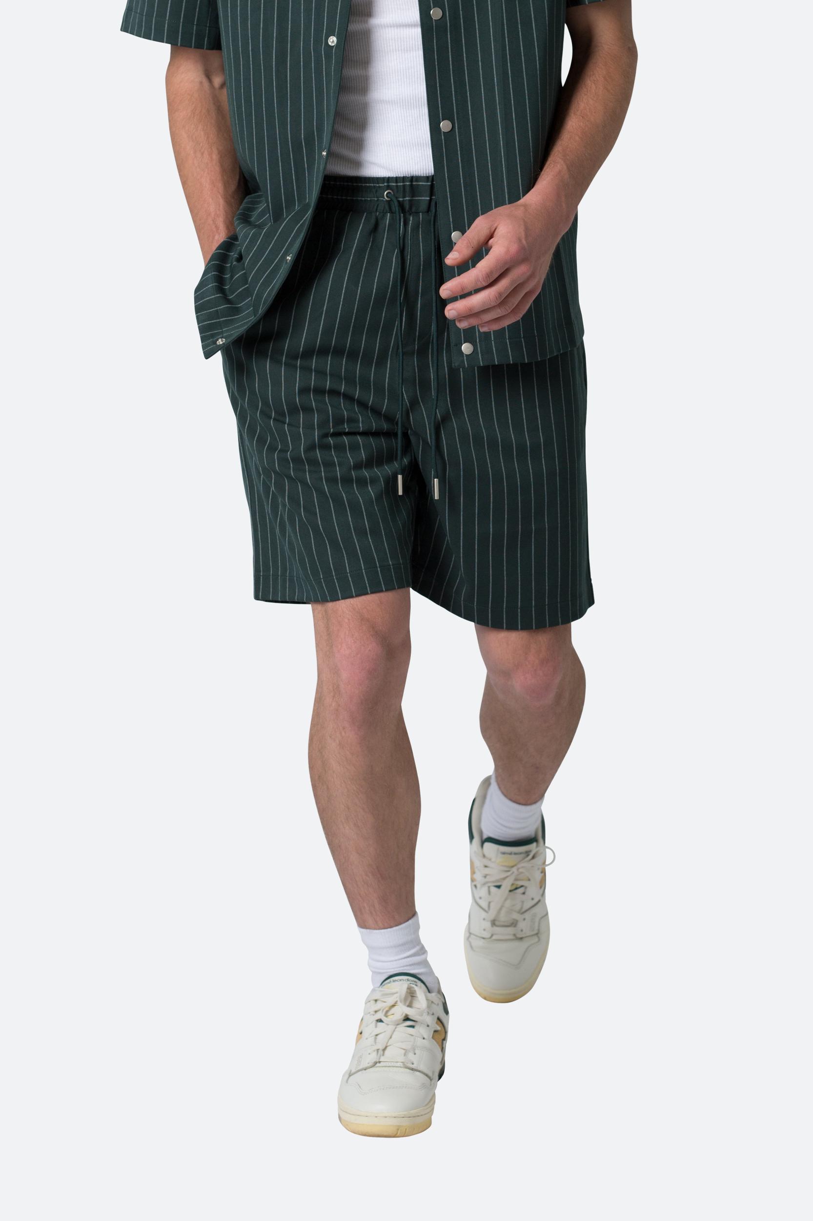 Pinstripe Shorts - Green Product Image