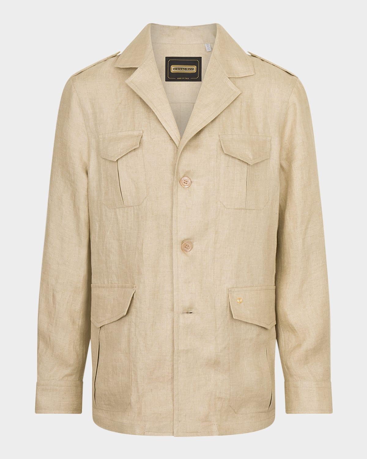 Men's Sahara Linen Safari Jacket Product Image