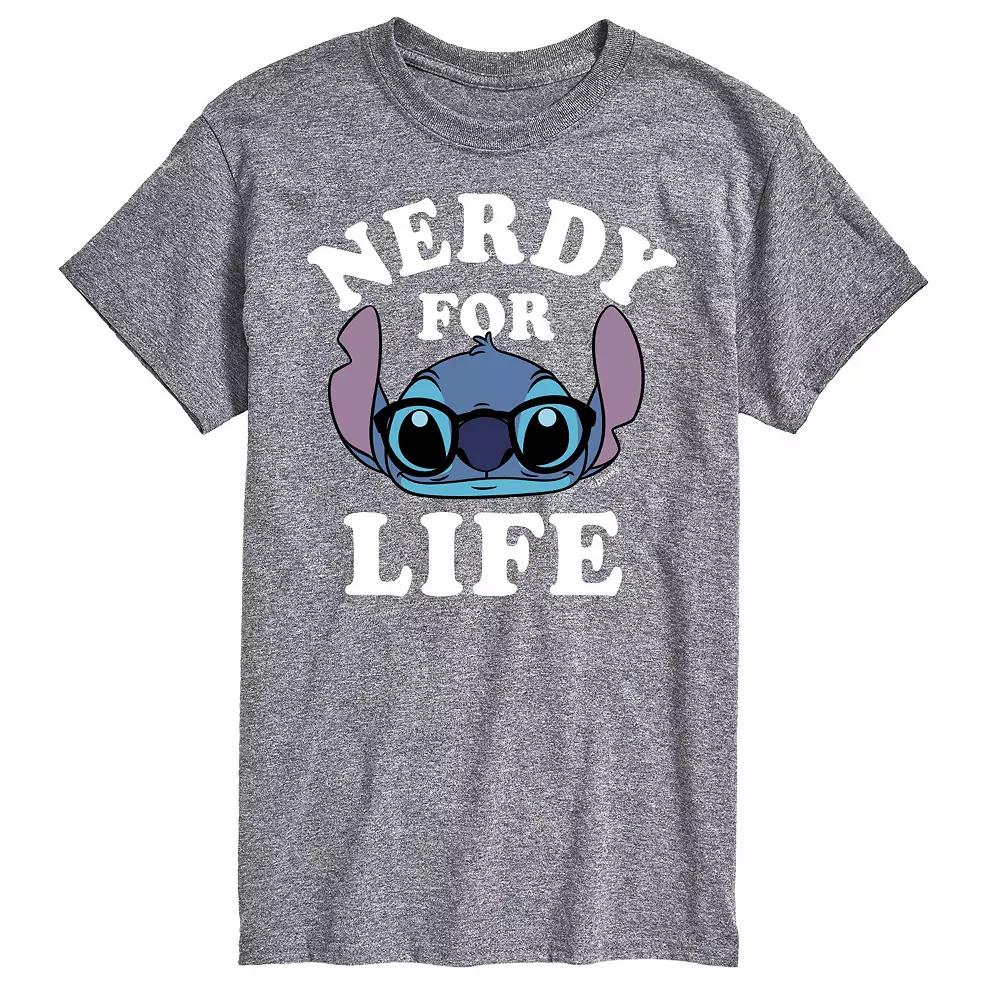 Disney's Lilo and Stitch Big & Tall Nerdy For Life Graphic Tee, Men's,  Product Image
