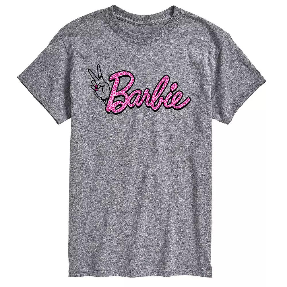 Big & Tall Barbie® Leopard Logo Graphic Tee, Men's,  Product Image