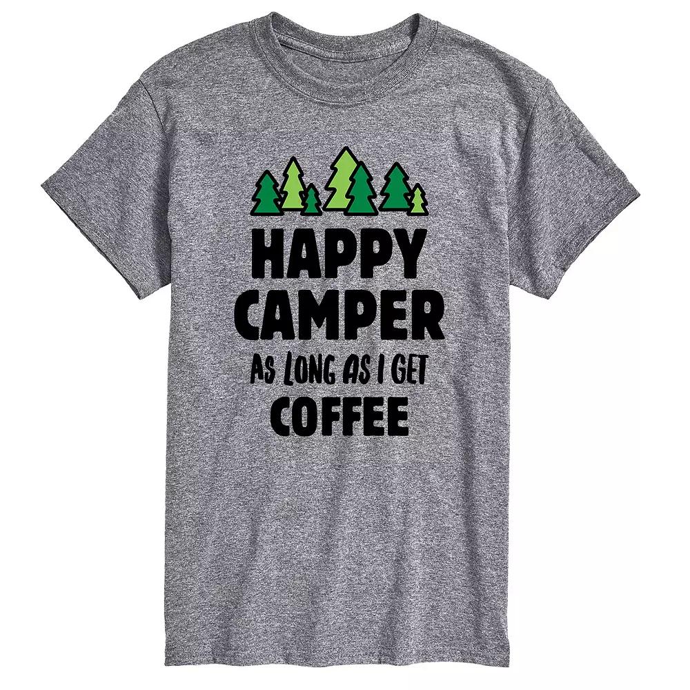 Big & Tall Happy Camper Coffee Graphic Tee, Men's,  Product Image