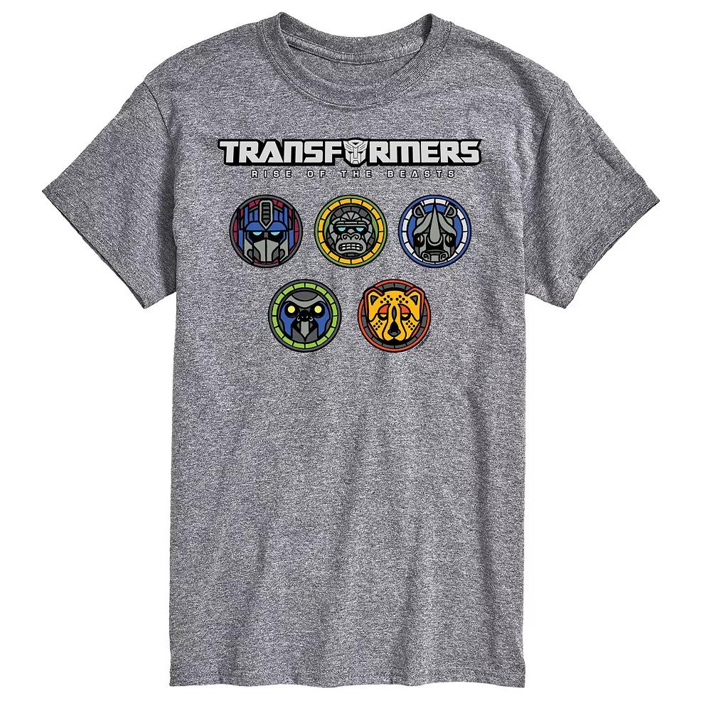 Big & Tall Transformers Logo With Badges Graphic Tee, Men's,  Product Image