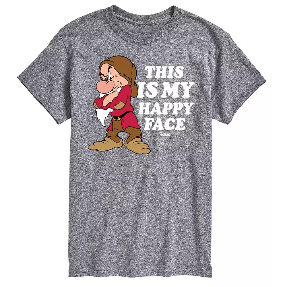 Disney Princess Big & Tall Grumpy Happy Face Graphic Tee, Men's,  Product Image