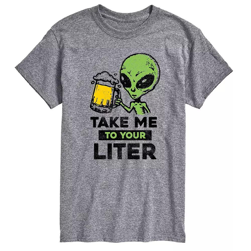 Men's Take Me To Your Liter Alien Beer Graphic Tee,  Product Image