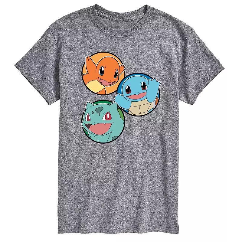 Men's Pokemon Squirtle Bulbasaur Charmander Graphic Tee,  Product Image