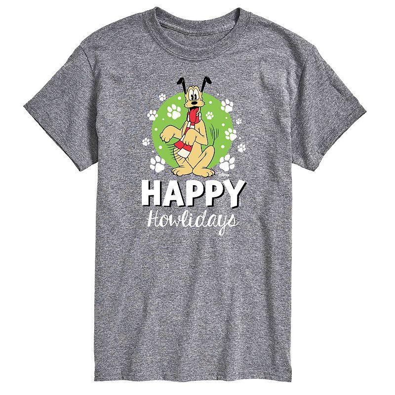 Disneys Mickey Mouse & Friends Pluto Mens Happy Howlidays Graphic Tee Product Image