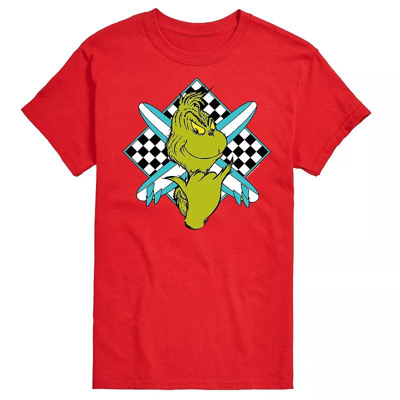 Men's Dr. Seuss The Grinch Grinch Crossed Surfboards Graphic Tee,  Product Image
