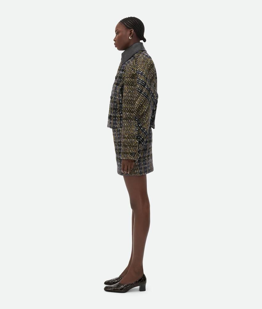 Women's Check Pressed Wool Jacket  in Eclipse/black/yellow Product Image