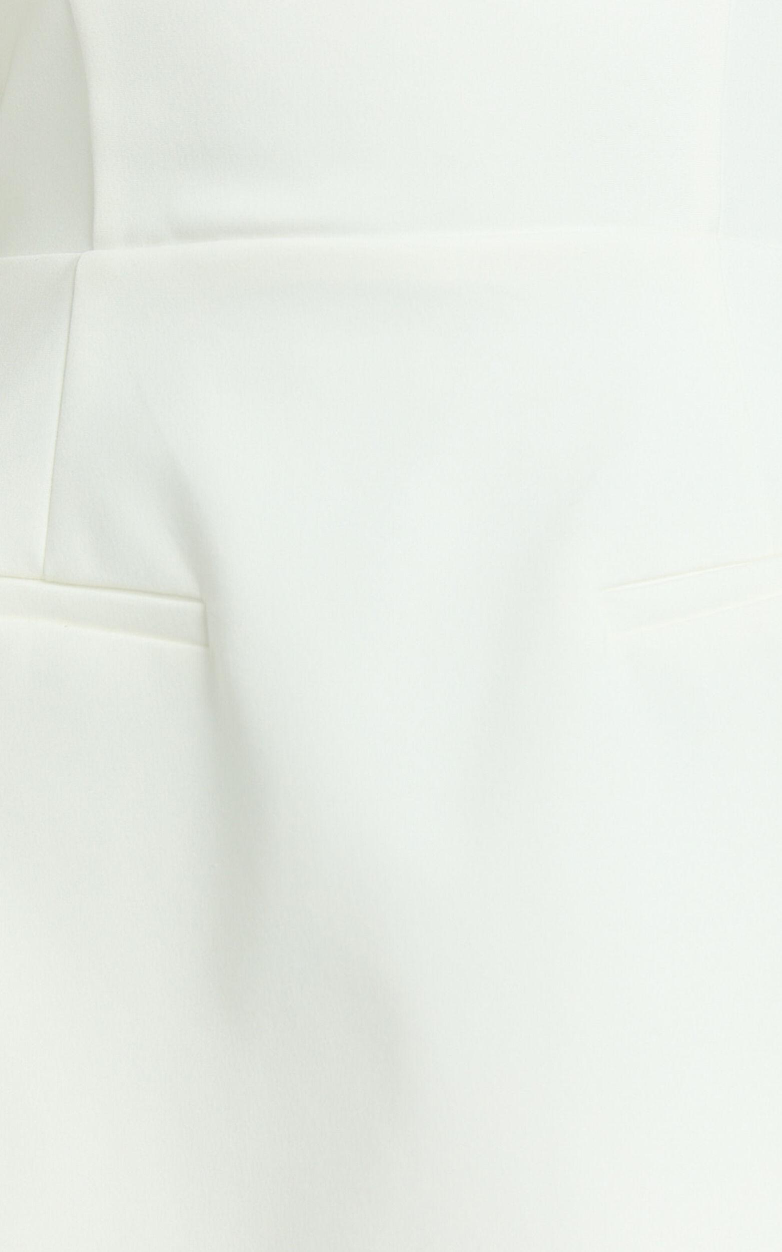 Benson Playsuit - Strapless Fit and Flare Playsuit in White Product Image