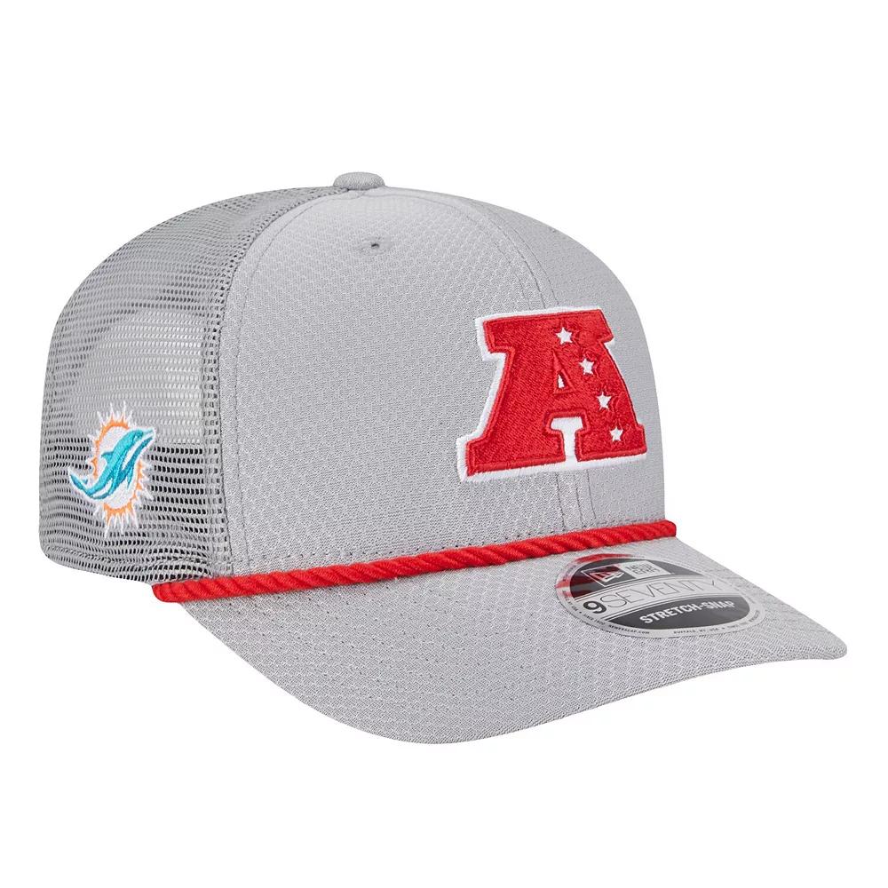 Men's New Era Gray Miami Dolphins 2025 Pro Bowl 9SEVENTY Stretch-Snap Hat, Grey Product Image