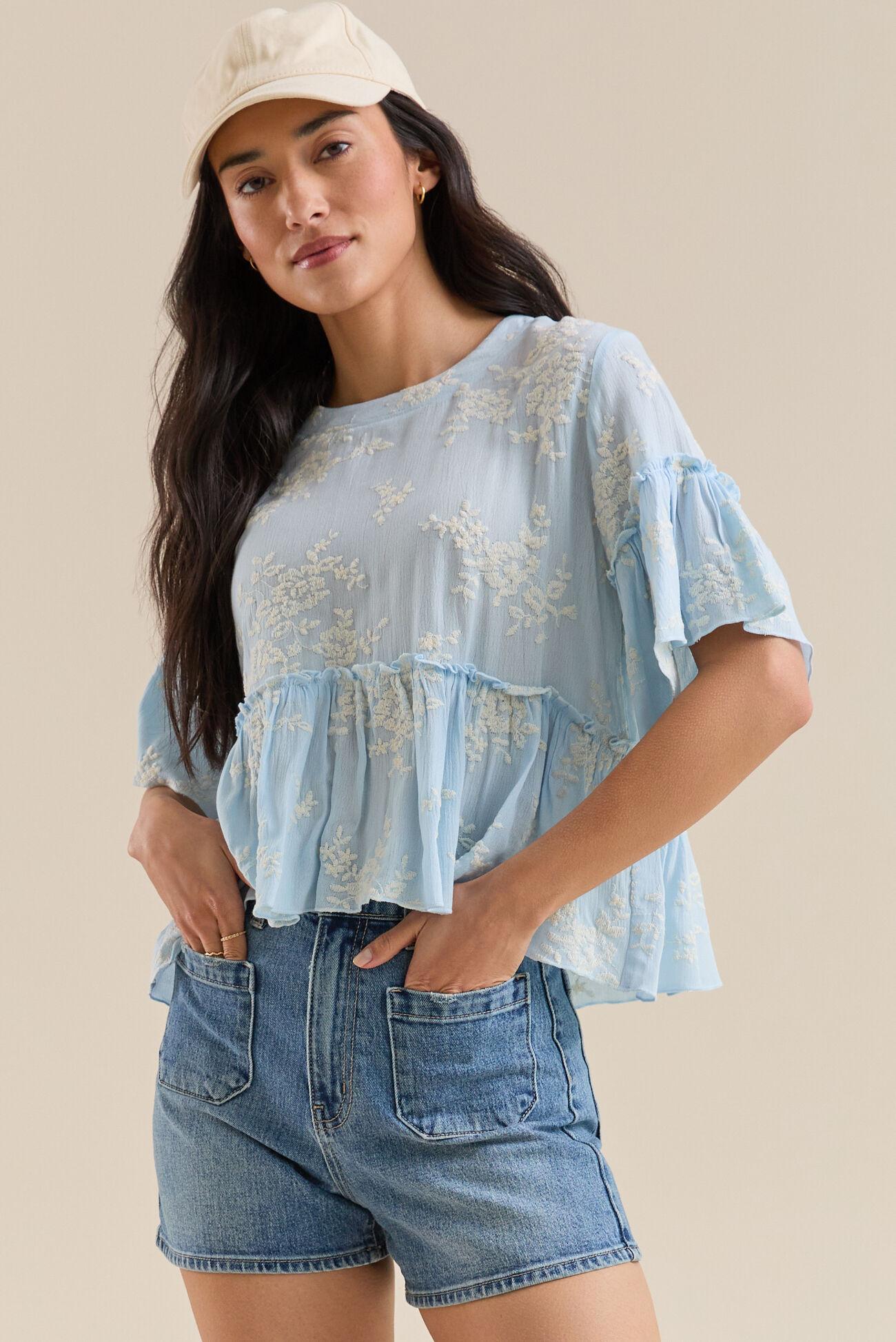 Wanda Ruffle Babydoll Top Product Image