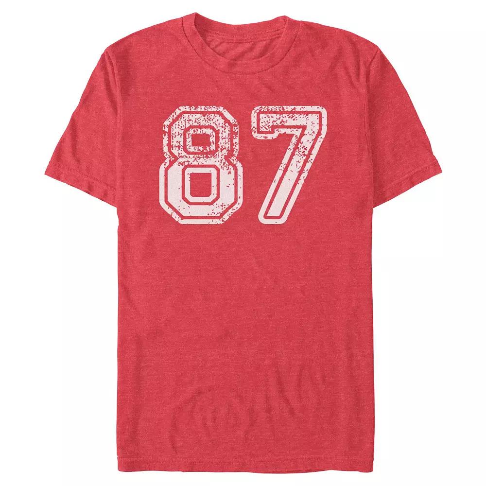 Men's Football Collegiate 87 Graphic Tee, Size: XL, Red Grey Product Image