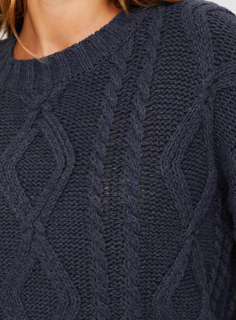 Anaya Oversized Sweater Navy Product Image