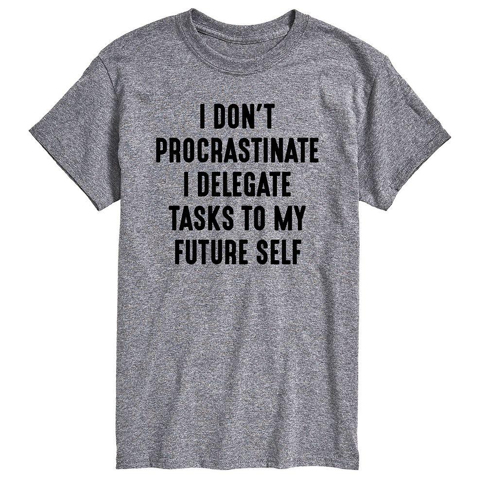 Big & Tall I Don't Procrastinate Graphic Tee, Men's,  Product Image