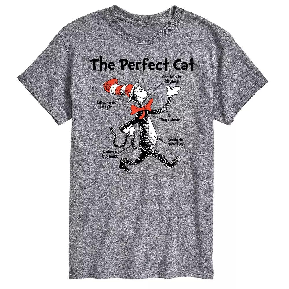 Big & Tall Dr Seuss Perfect Cat Tee, Men's,  Product Image