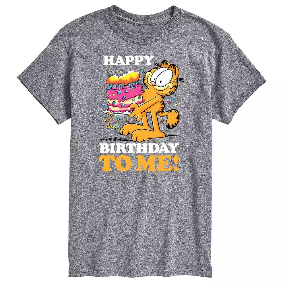 Big & Tall Garfield Happy Birthday Graphic Tee, Men's,  Product Image