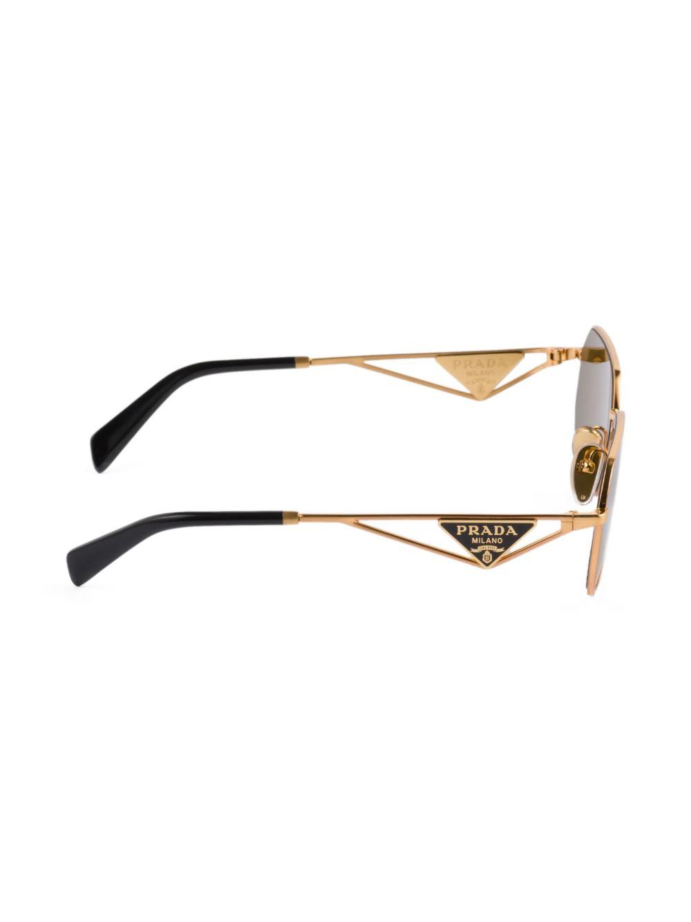 triangle-logo rectangle-frame sunglasses Product Image