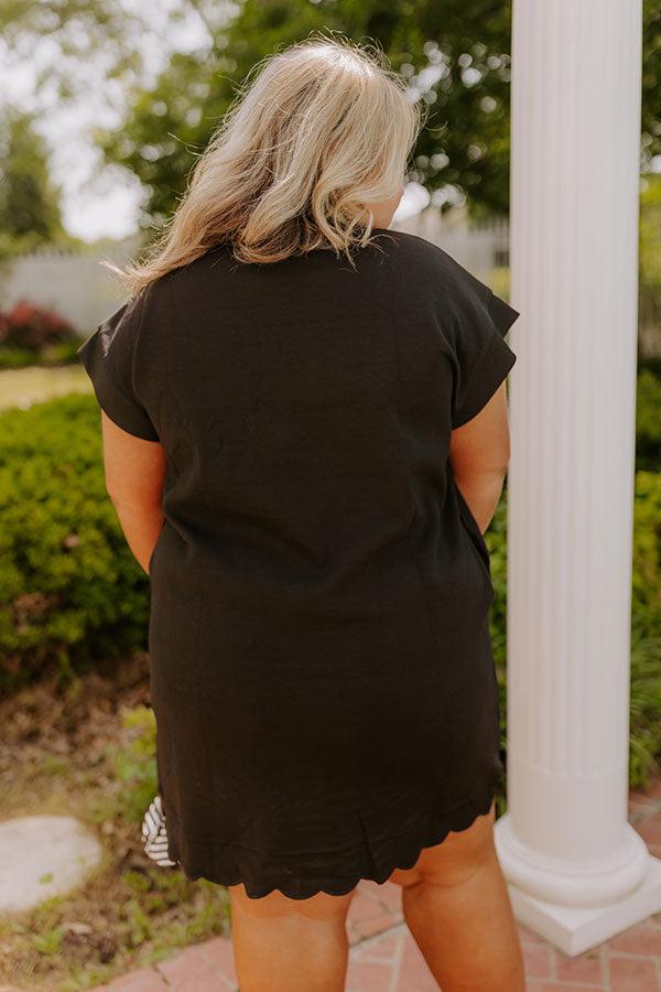 Patio Brunch Mini Dress in Black Curves Product Image