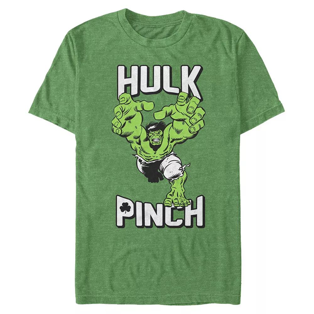 Big & Tall Marvel Hulk Pinch Graphic Tee, Men's, Size: Large Tall, Kelly Grey Product Image