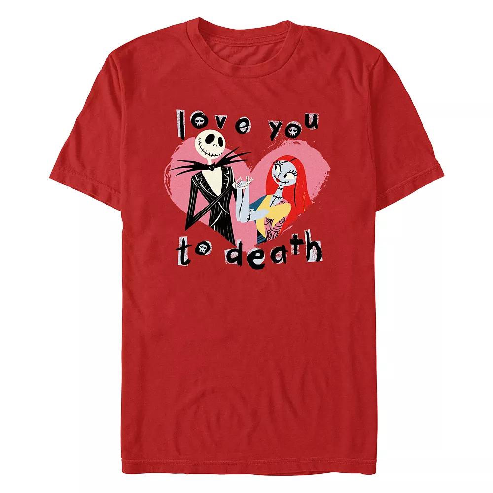 Disney's The Nightmare Before Christmas Jack Skellington And Sally Love You To Death Men's Graphic Tee,  Product Image