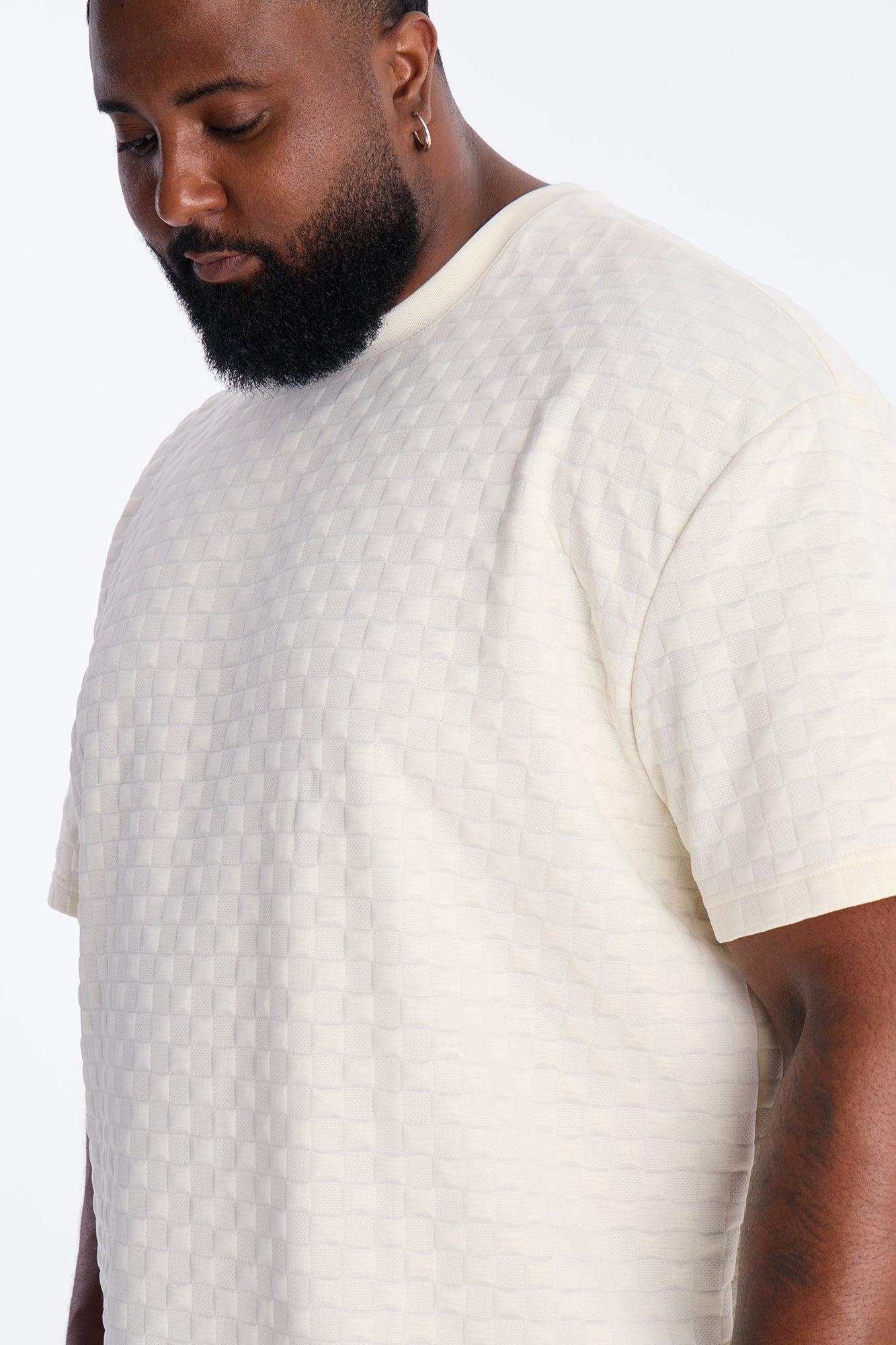 Check Mate Textured Tee - Off White Product Image