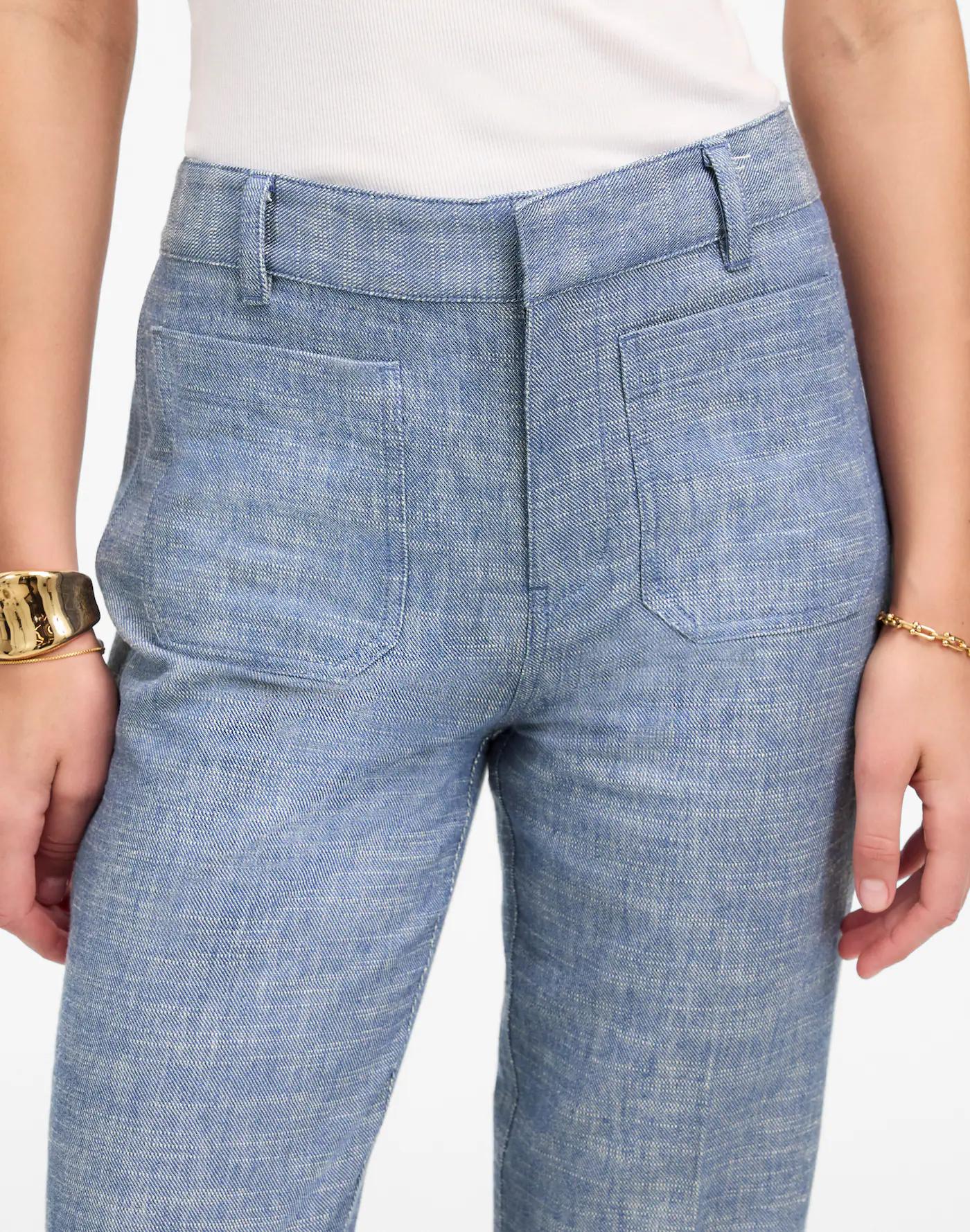 Straight-Flare Trouser Pants in Cotton Blend Product Image