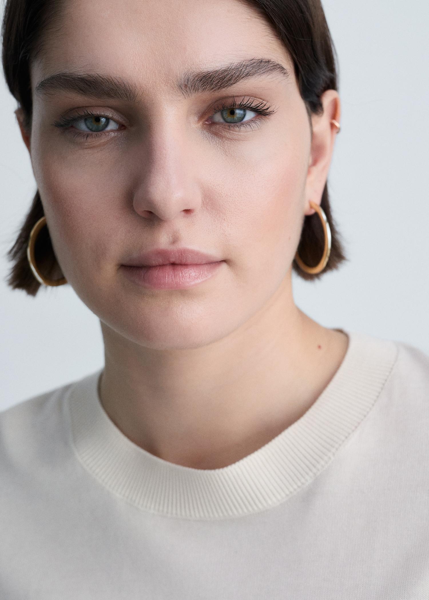 Silk-blend knitted sweater - Women | MANGO USA Product Image