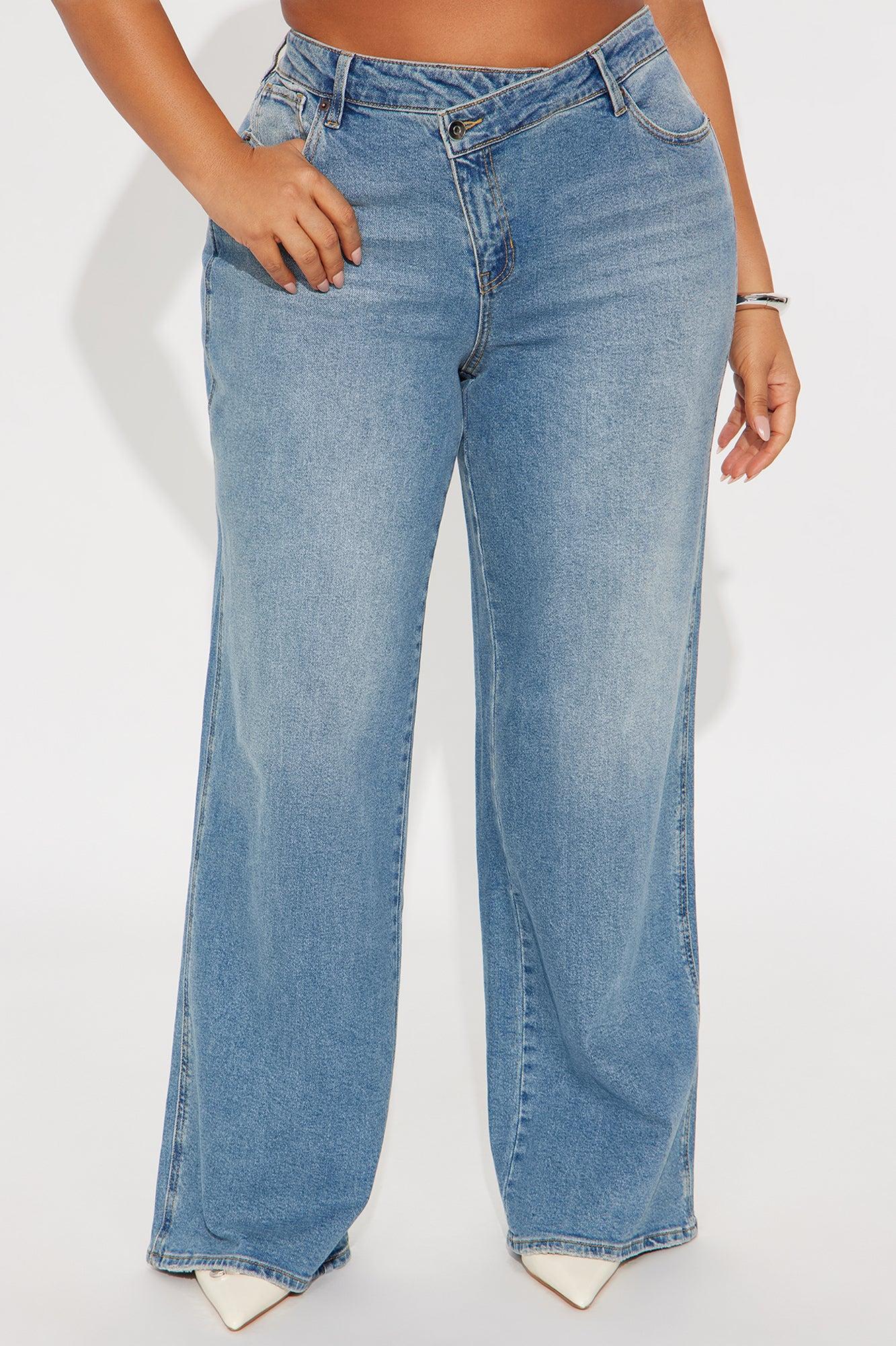 Eastside Low Rise Crossover Wide Leg Jean - Vintage Wash Female Product Image
