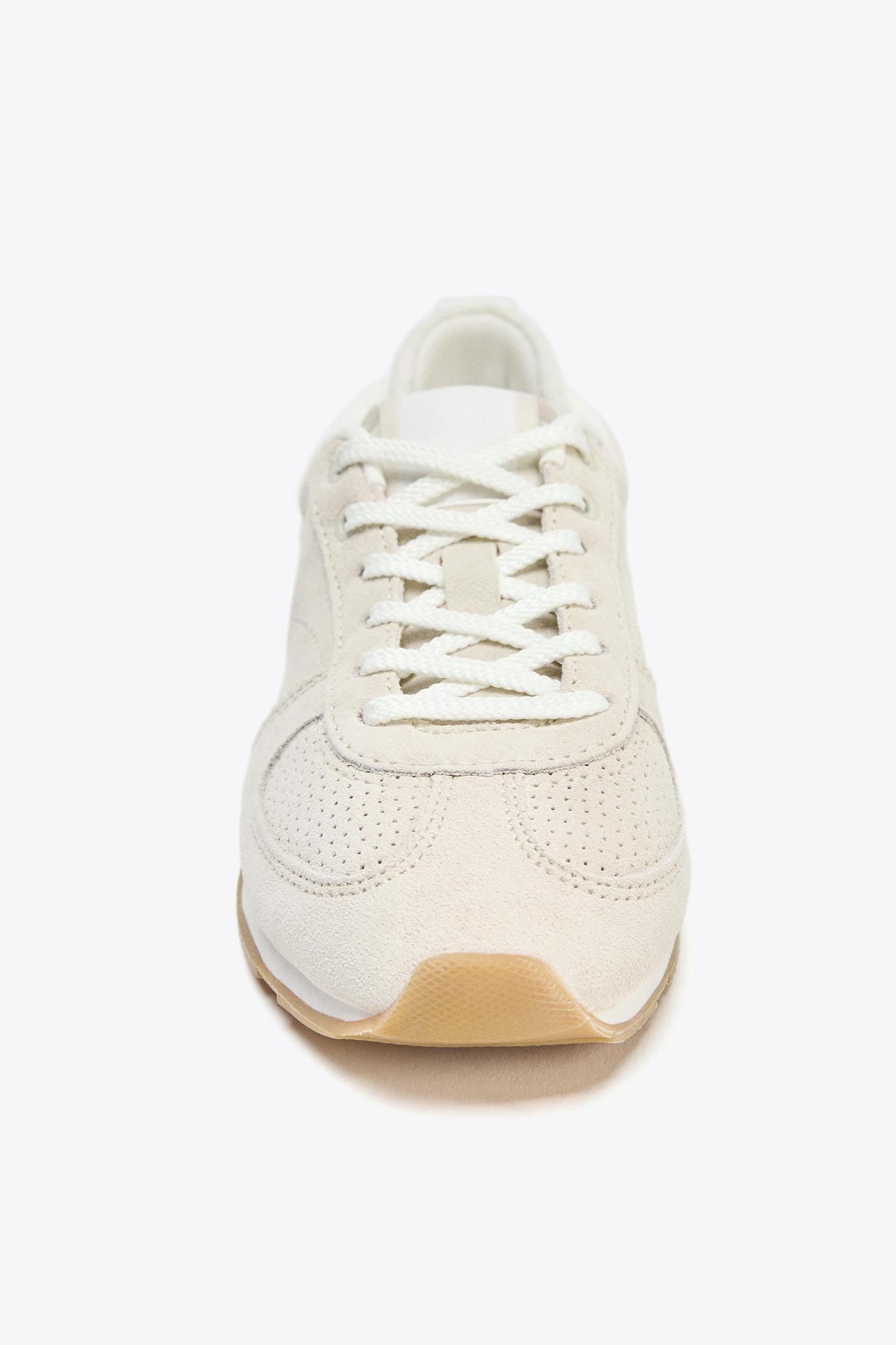 SPLIT LEATHER RUNNING SNEAKERS Product Image