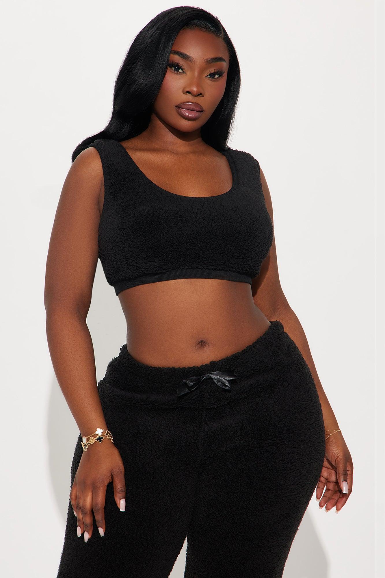 Cloud Kissed Sherpa PJ Robe Set - Black Product Image