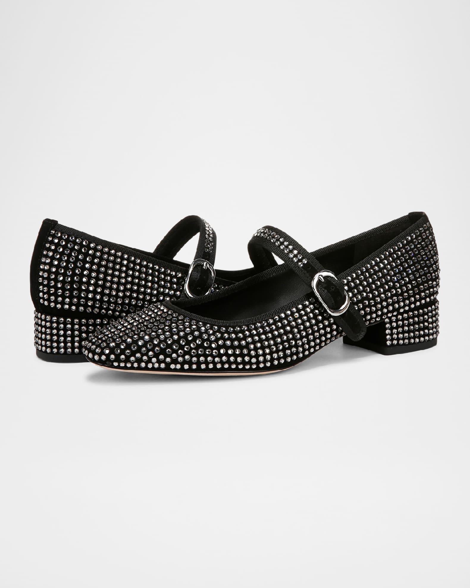 Cade Crystal-Embellished Mary Jane Ballerina Pumps Product Image