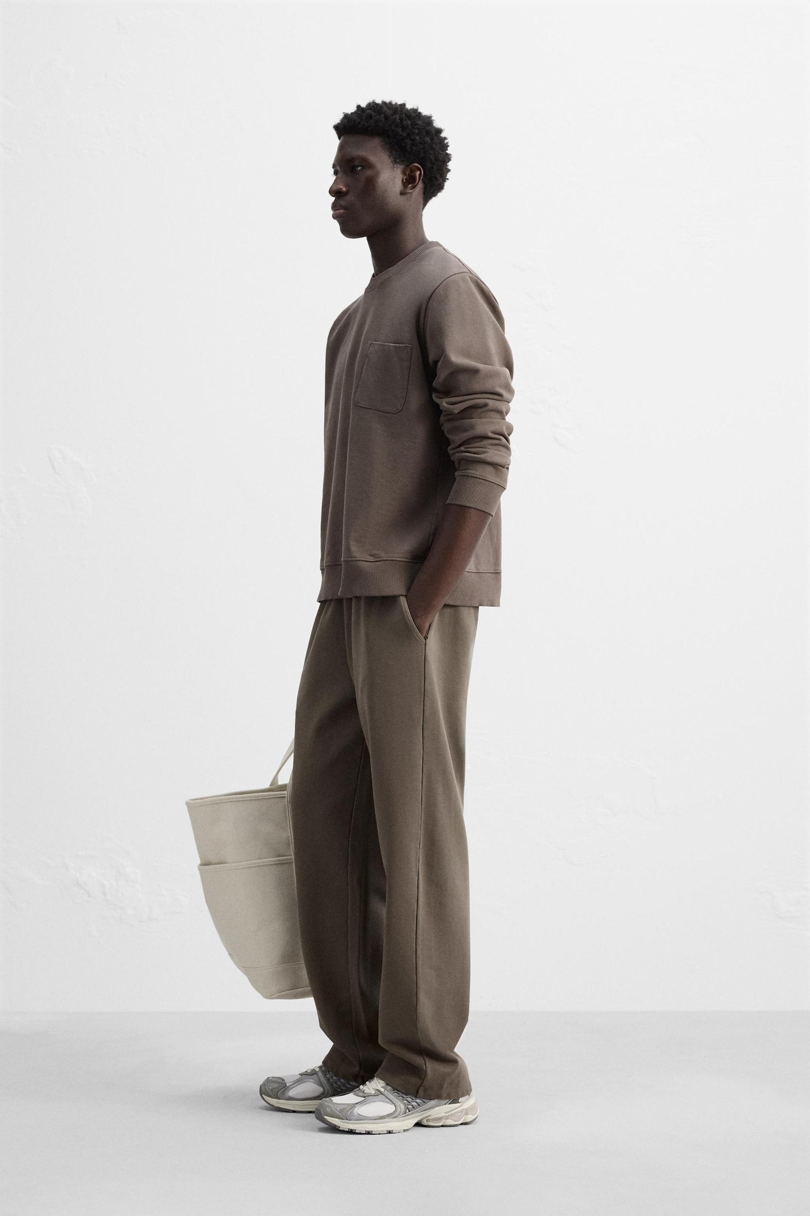 CREW NECK POCKET SWEATSHIRT Product Image